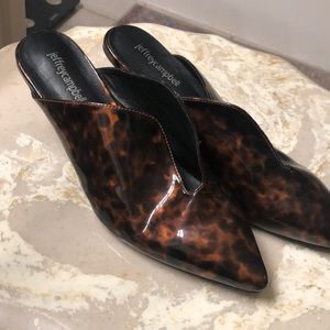 Jeffrey Campbell tortoise heel mules